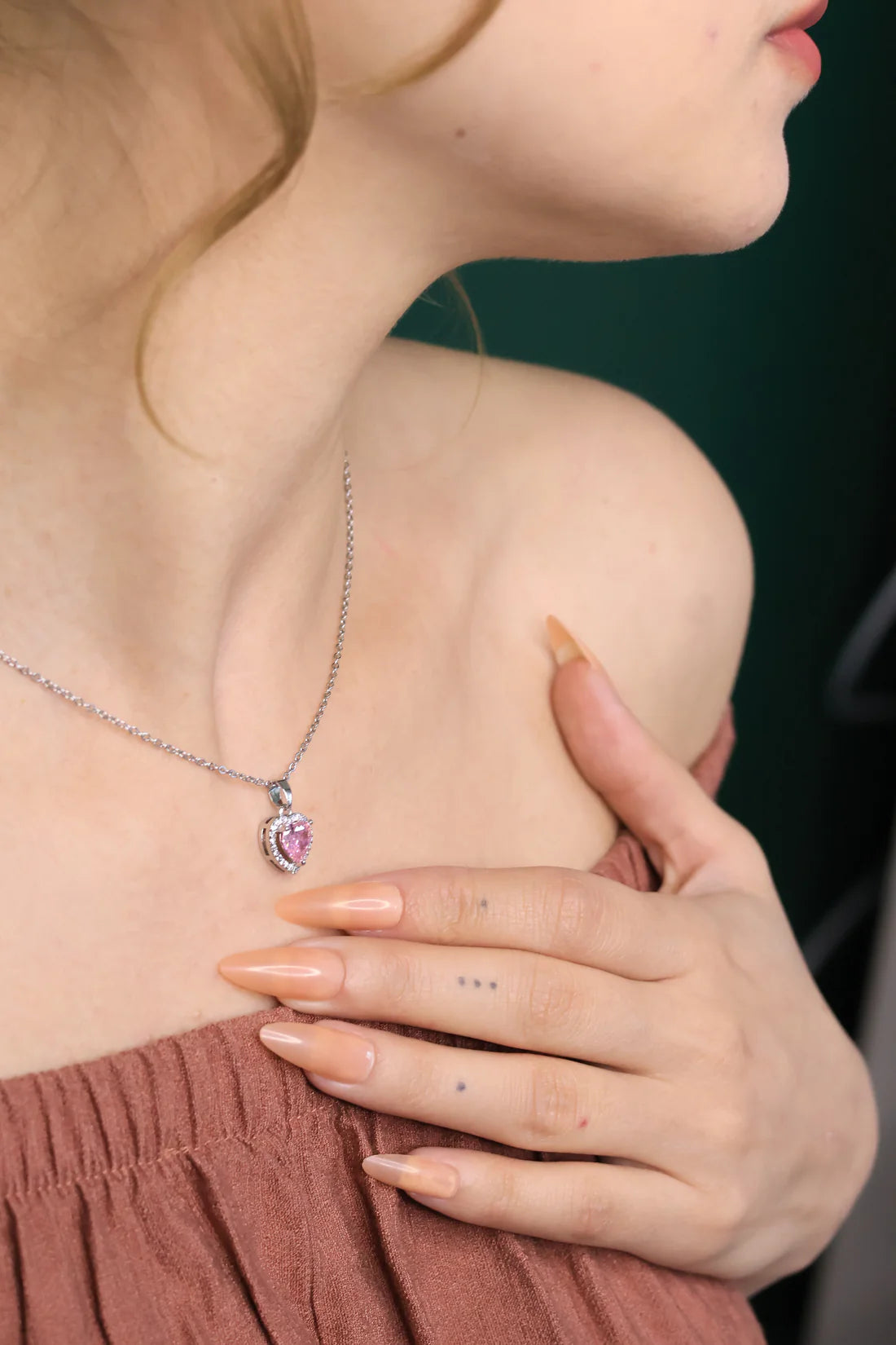 Pembe Taşlı Pandora Set
