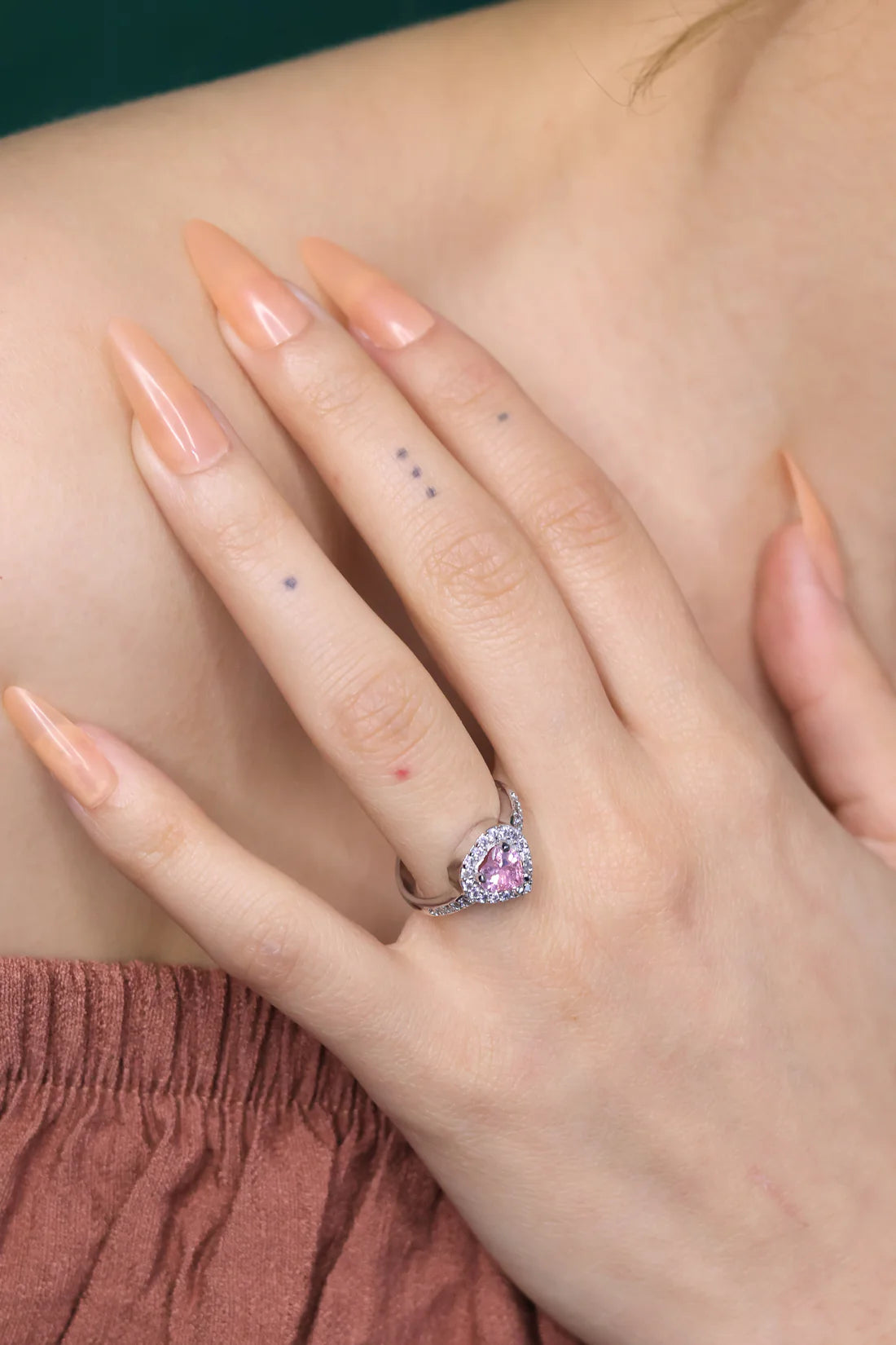 Pembe Taşlı Pandora Set