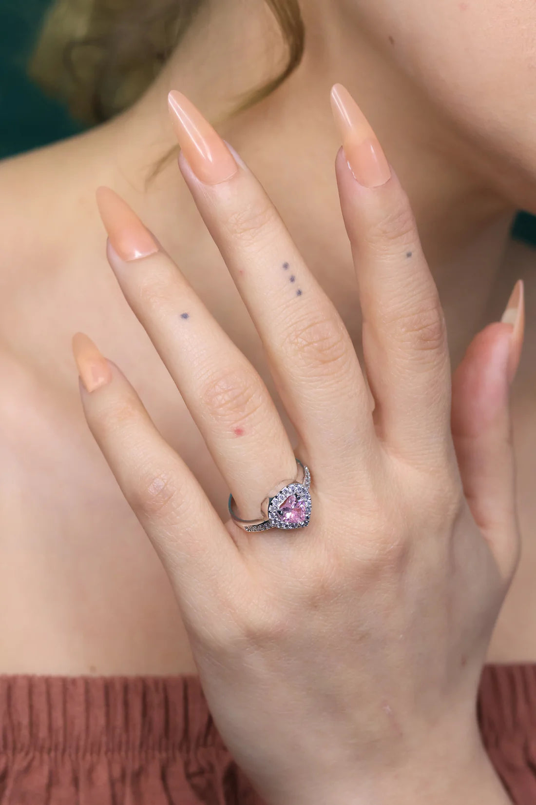 Pembe Taşlı Pandora Set