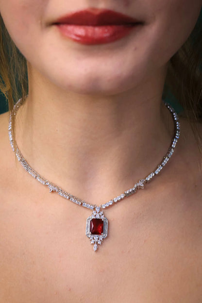 RED RUBY TAŞLI KOLYE