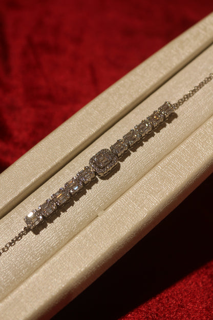 Kristal Baget Gümüş Set